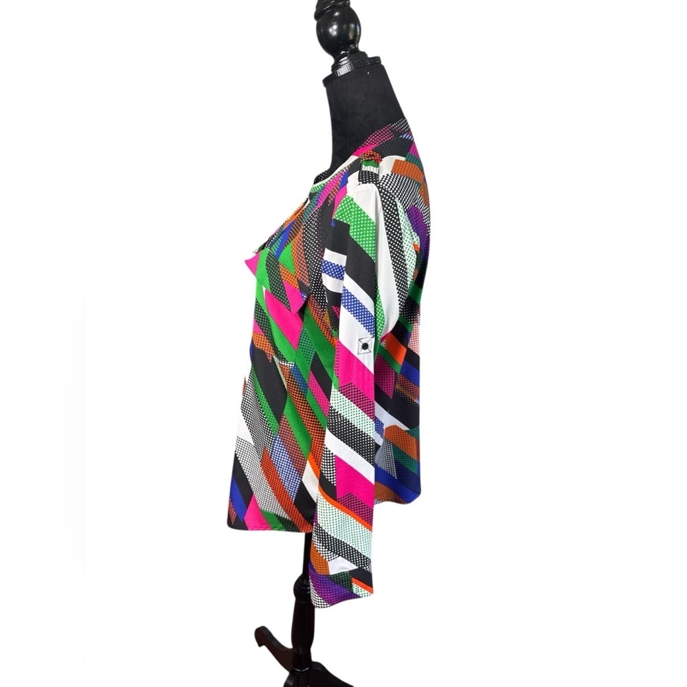 Calvin Klein Multicolor Geometric Button Front Bl… - image 3